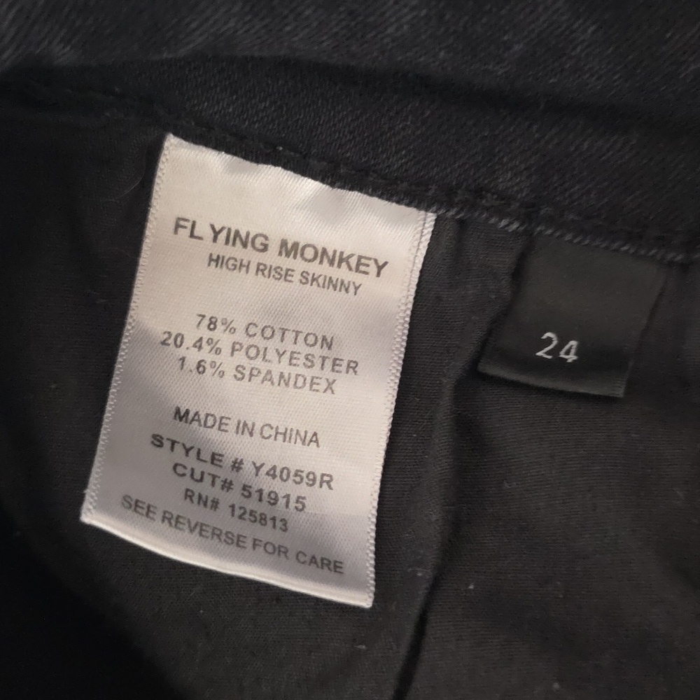 Flying Monkey Women's Black Skinny Jeans - Picture 3 of 5